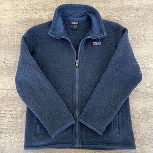 patagonia better sweater full zip jacket in navy sz s (7-8)
